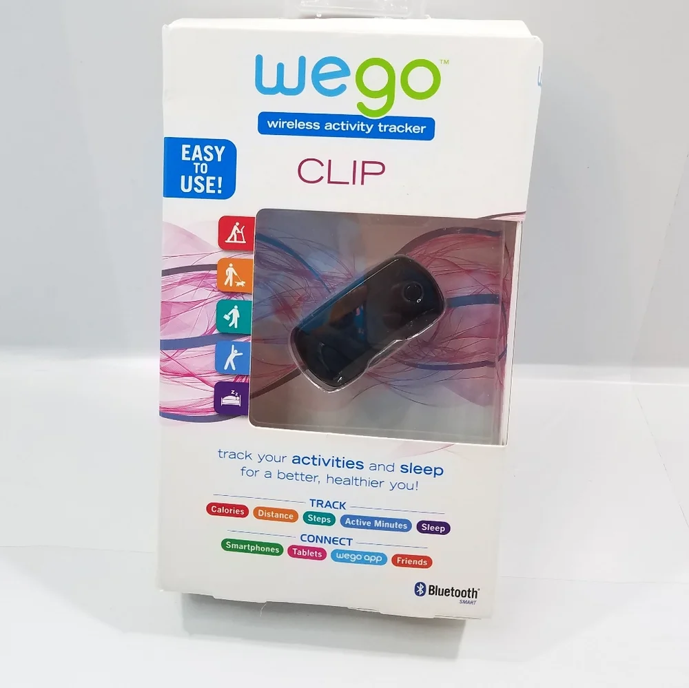 WE GO 24 HOUR WIRELESS ACTIVITY AND SLEEP TRACKER CLIP OPEN BOX